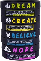 12 pack motivational quote bracelets silicone rubber wristbands inspirational gifts and party favors