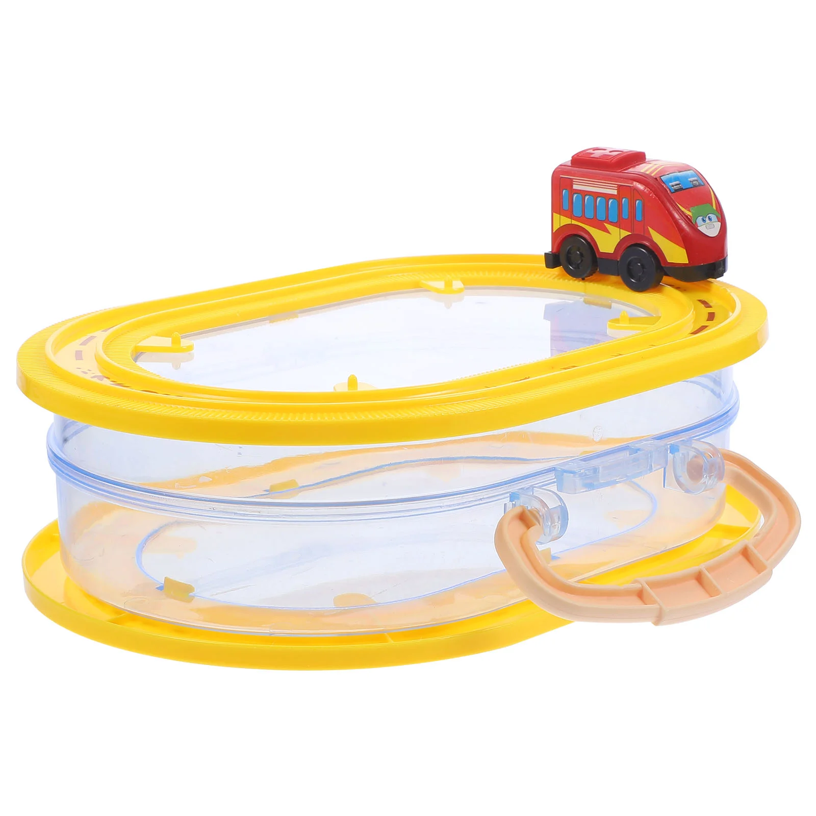 

Desk Organizer Car Toys Mini Clear Practical Wind-up Plastic Playthings Traveling Case Hair Scrunchies