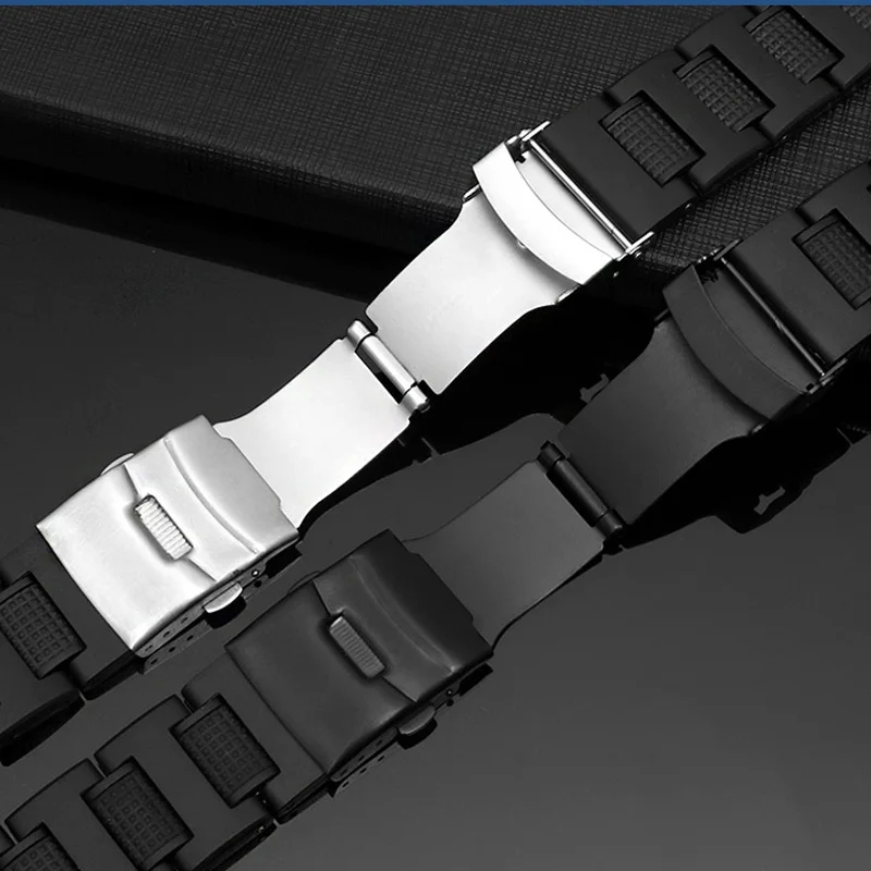 16mm Plastic Rubber Watch Band For Casio GW-A1100FC GW-A1000 GW-4000 GA-1000 Strap Stainless Steel Bucke Men Accessories