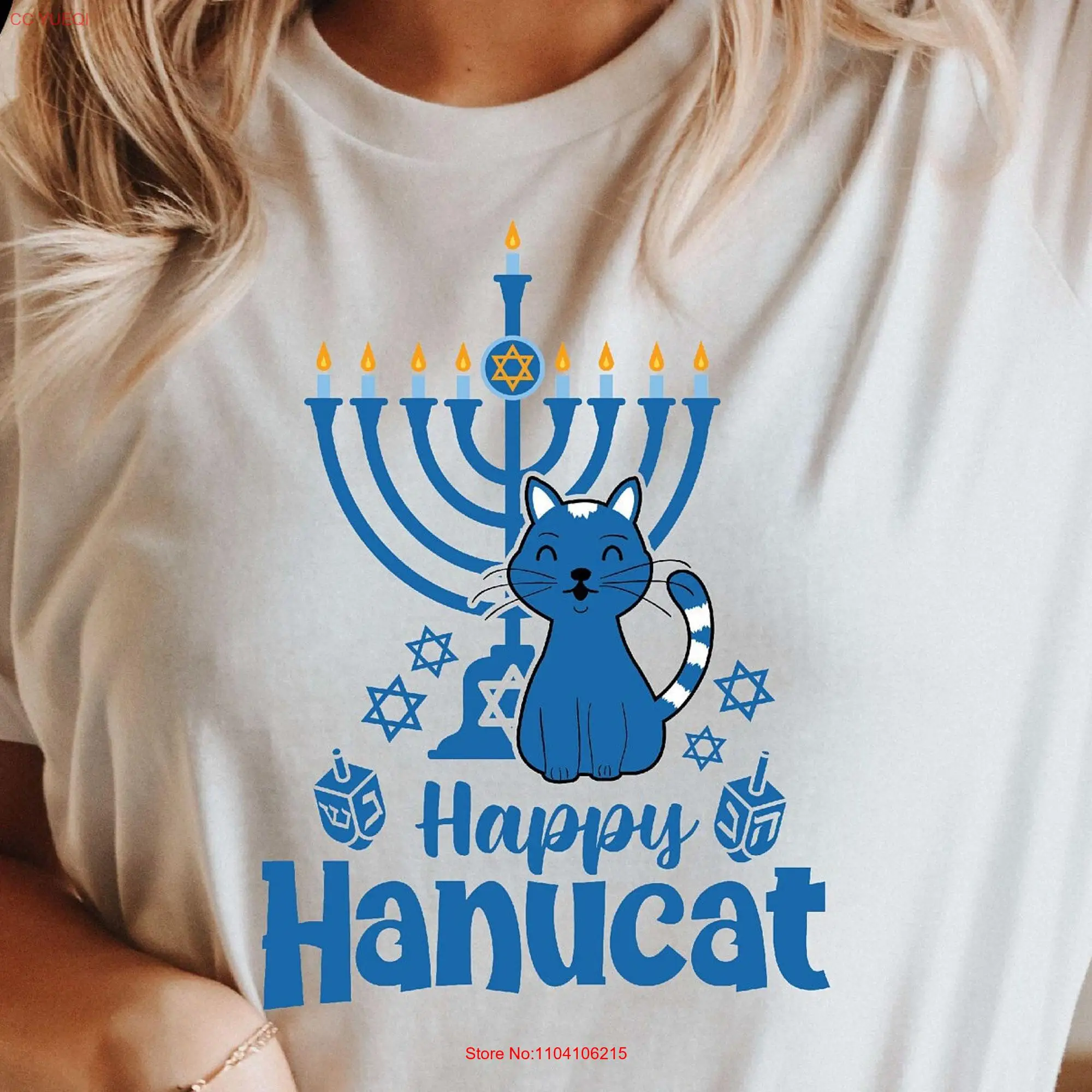 Веселая Футболка HanucaT Hanukkat hanukka еврейский Забавный наряд Chanukah с длинным или