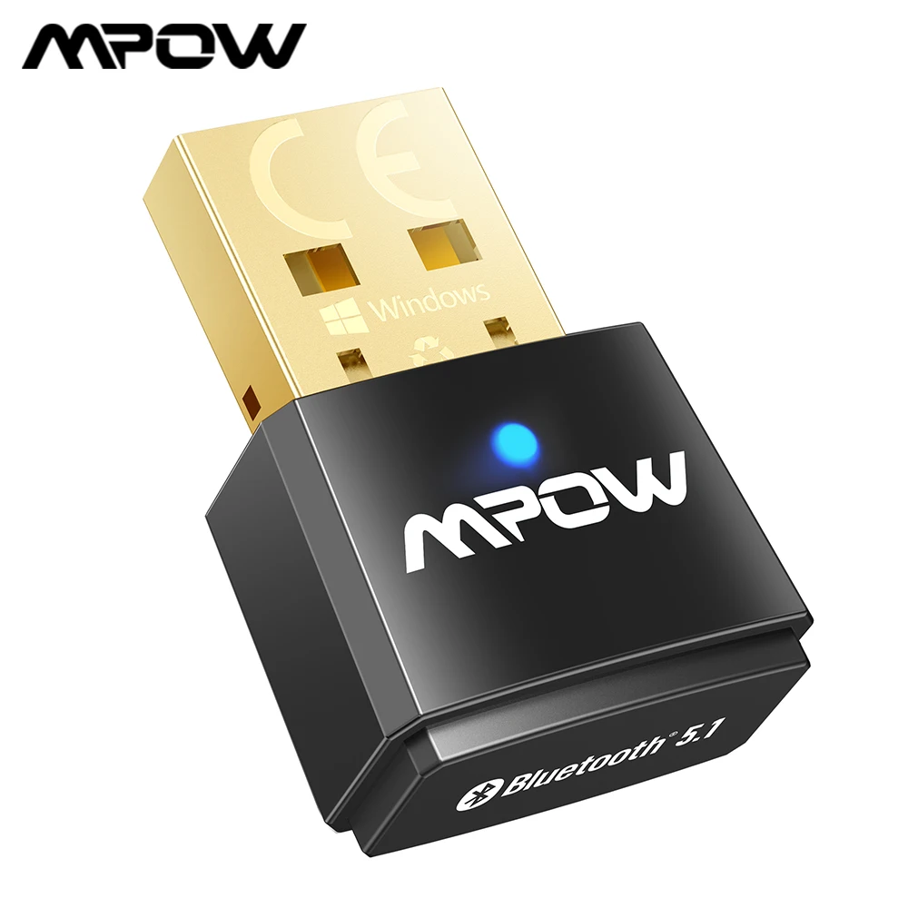 Mpow BH519 Bluetooth 5.1 USB Adapter USB Transmitter And Receiver 2 in 1 Bluetooth Dongle for Laptop Desktop Headsets Speakers