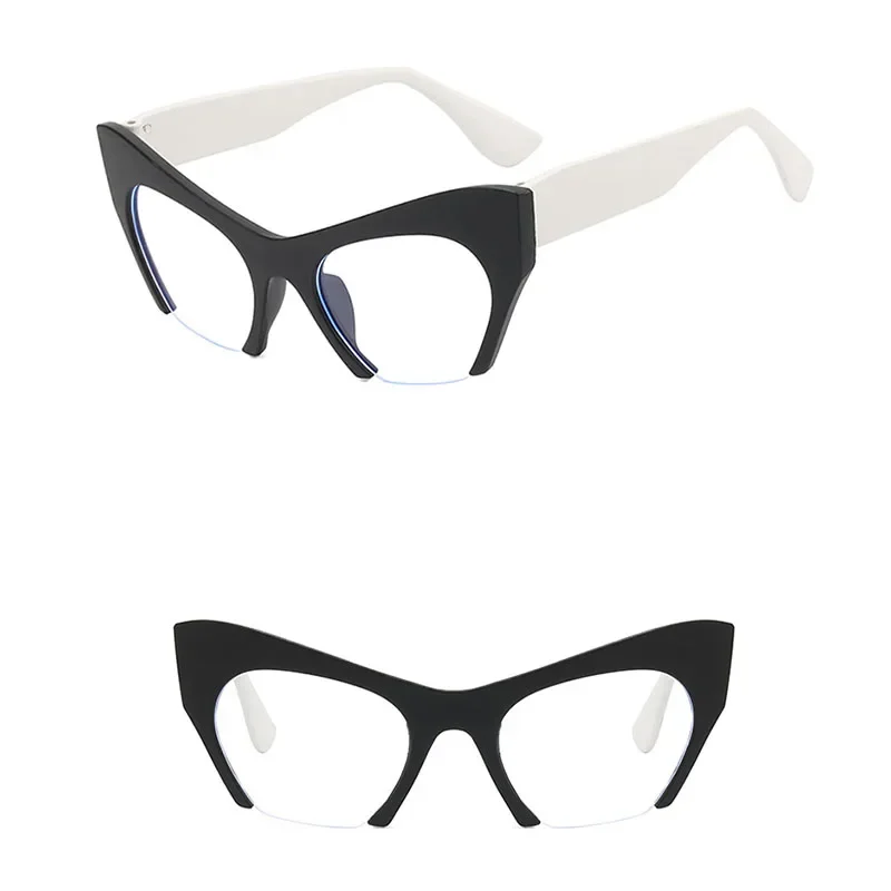 2024 винтажные очки кошачий глаз прозрачная оправа женские модные прозрачные