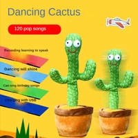 1pc talking cactus doll lovely toy dancing speak talk sound record repeat talking plant dolls for child kids education toys gift