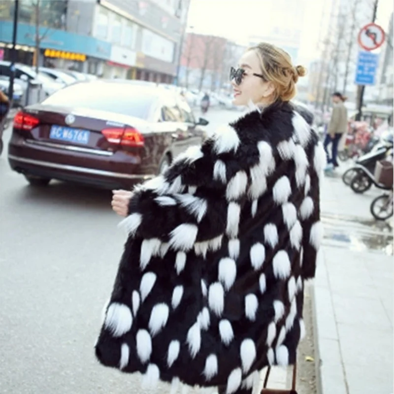 Coat Women Winter Jacket Long Fur Coats Parkas New Fashion Luxury Oversize Warm Faux Fox Fur Windbreaker