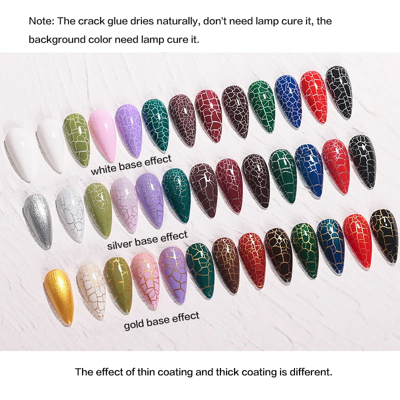 15 мл Crack Gel Лак для ногтей Автоматический быстросохнущий панцирь черепахи Nail