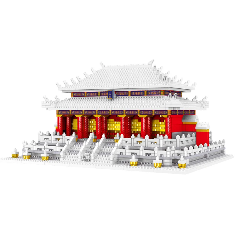 

World Architecture Mini Building Blocks Hall of Supreme Harmony Taihe Palace City Diamond Blocks Bricks Toy for Children Gifts