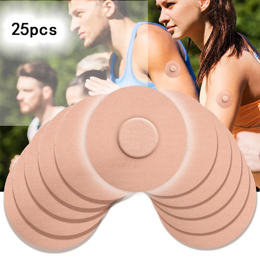 

25 Pcs Beige Tester Patch Long-lasting Adhesive CGM Patch Waterproof Latex-Free And Hypoallergenic Dustproof Sports Accessories