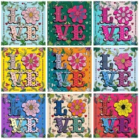 ruopoty full square drill diamond embroidery frame for adults diamond mosaic painting love letters cross stitch 5d diy handmade