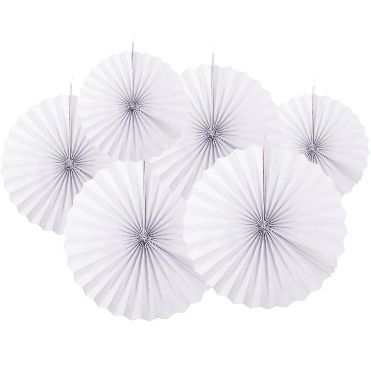 

Paper Hanging Fan Fans Party Wedding Decorations Kit Flower Set Awhite Decoration