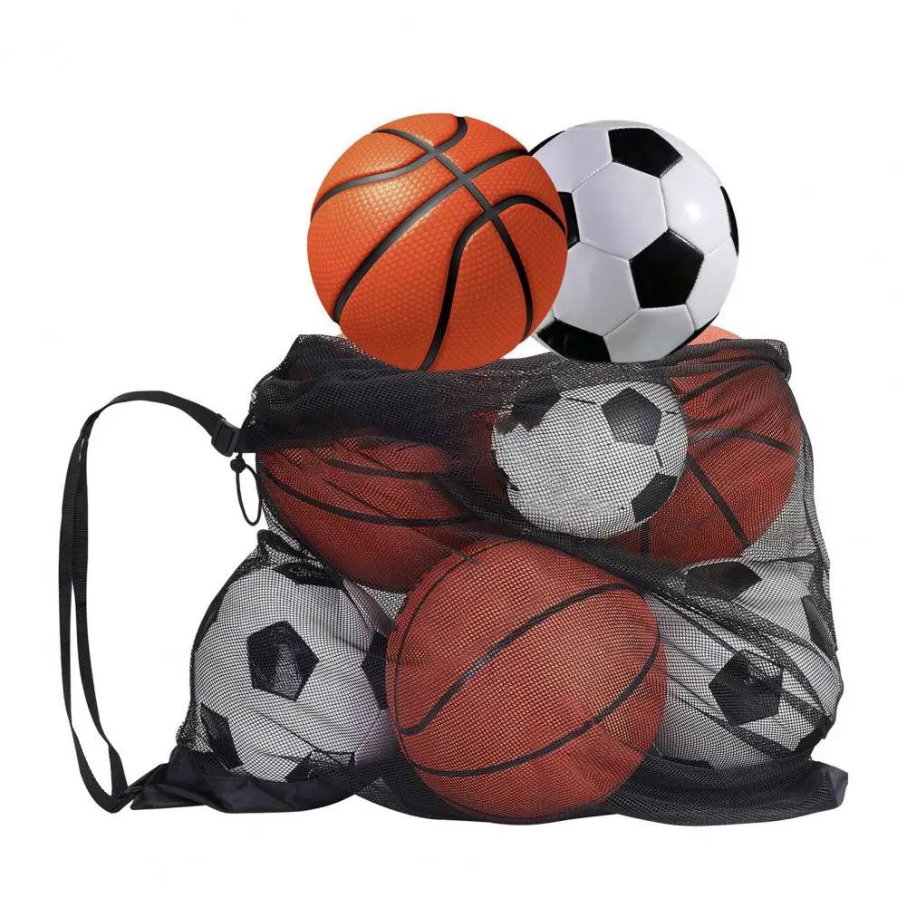 

Sports Ball Bag Capacity Sports Ball Bag Adjustable Strap Mesh Storage for Basketball Volleyball Soccer Team Balls Swimming Gear