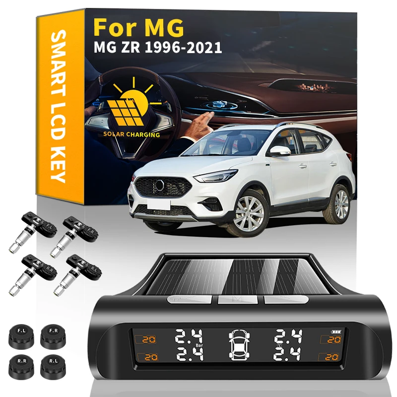 

Smart Car TPMS Tire Pressure Monitoring System Solar Power Digital LCD Display For Morris Garages MG ZR 1996-2021 Accessories