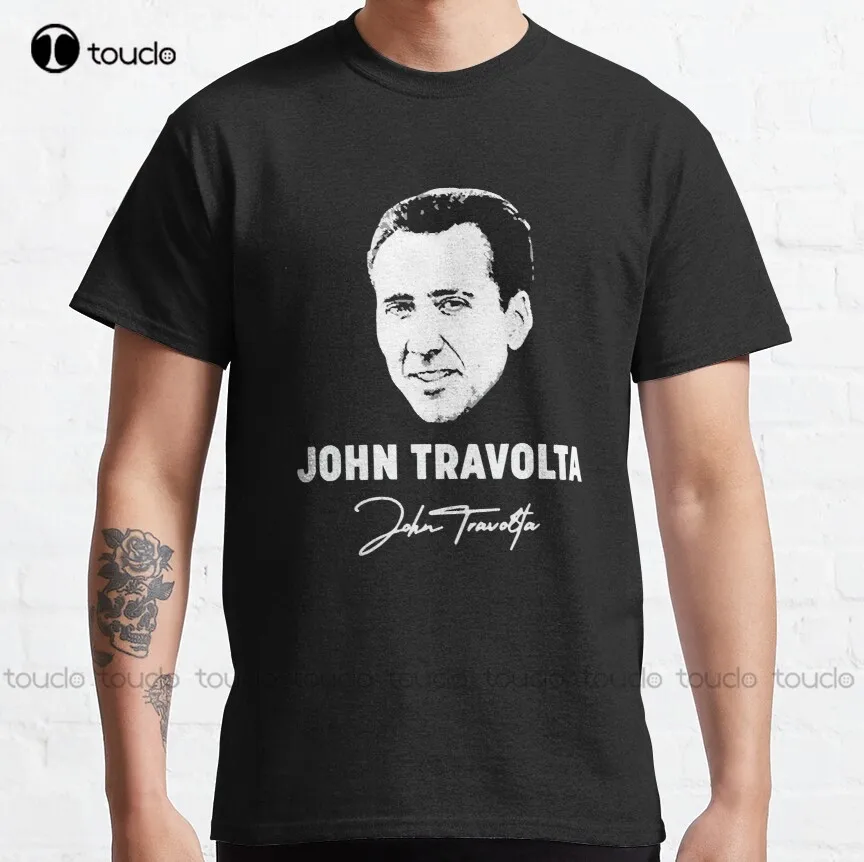 

John Travolta Nicolas Cage Classic T-Shirt Mens Shirts Casual Fashion Creative Leisure Funny T Shirts Fashion Tshirt Summer New