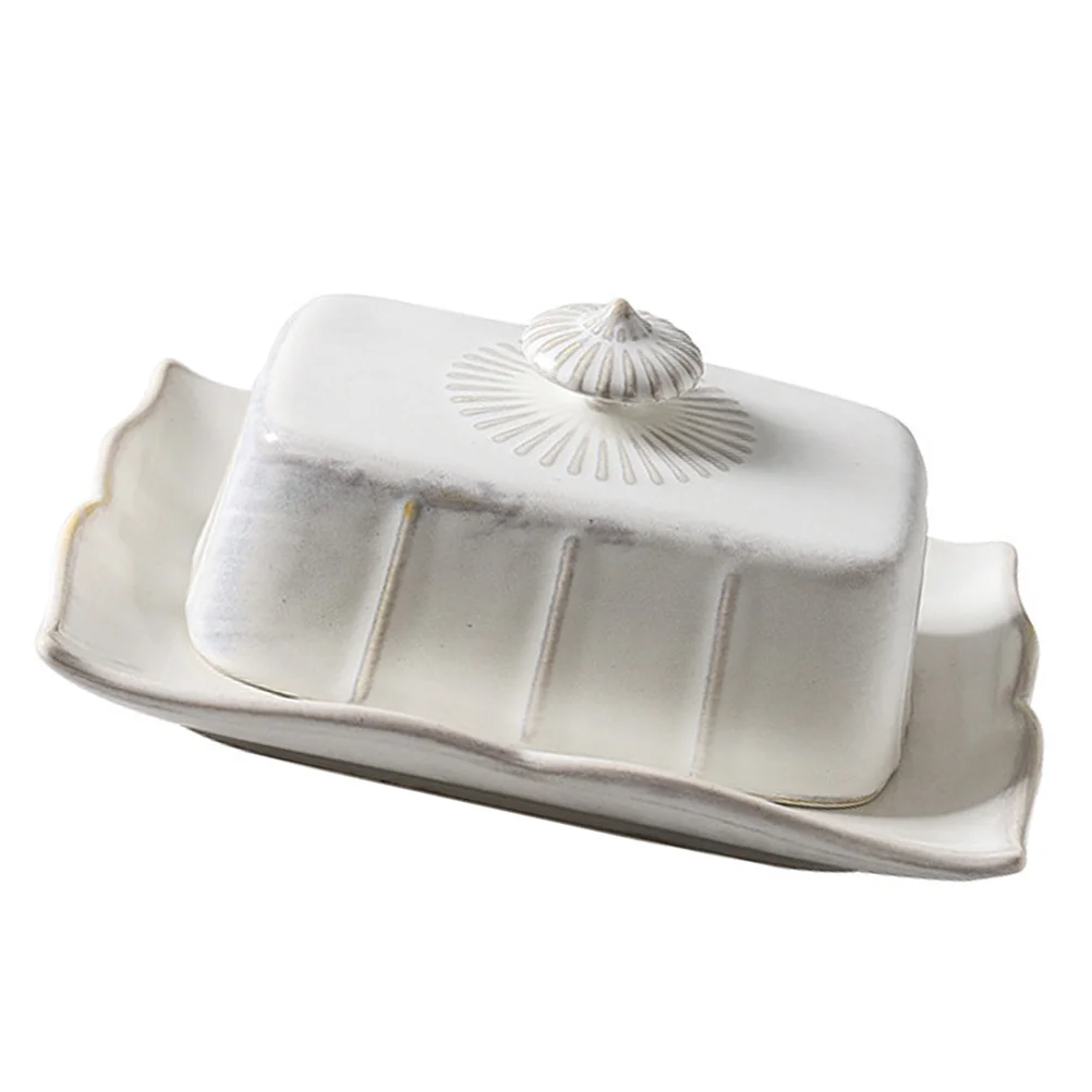 

1 Set of Delicate Butter Container Dessert Serving Dish with Lid Kitchen Utensil