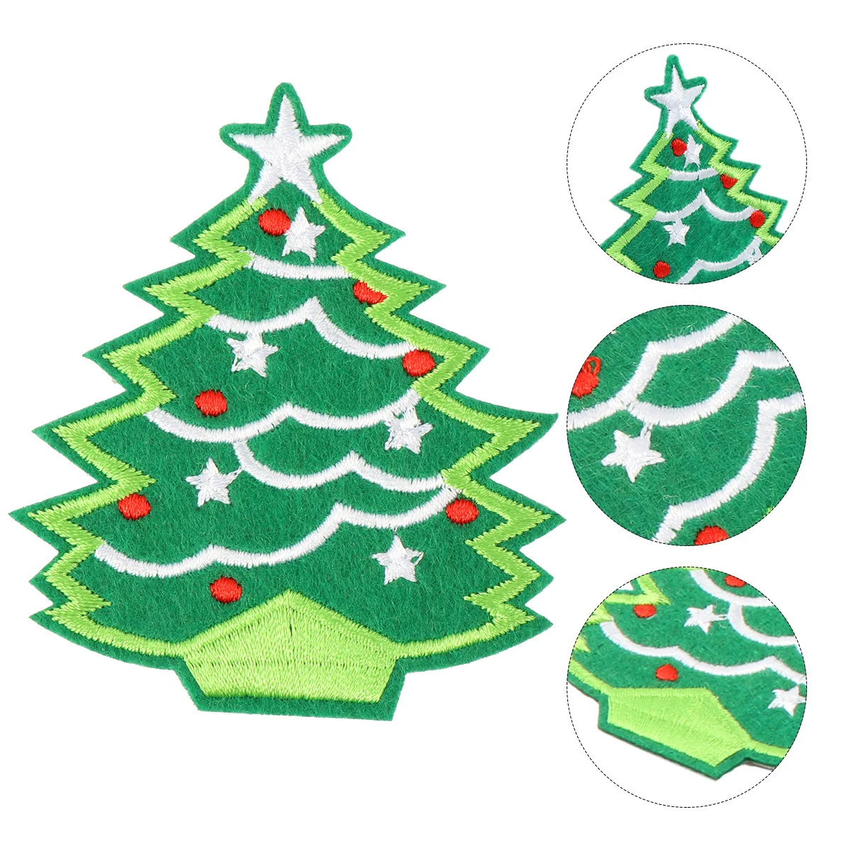 

Christmasappliques Sewingembroidered Xmas Patch Applique Holiday Clothing Clothes Decorative Repair Iron Sew Cloth Tree
