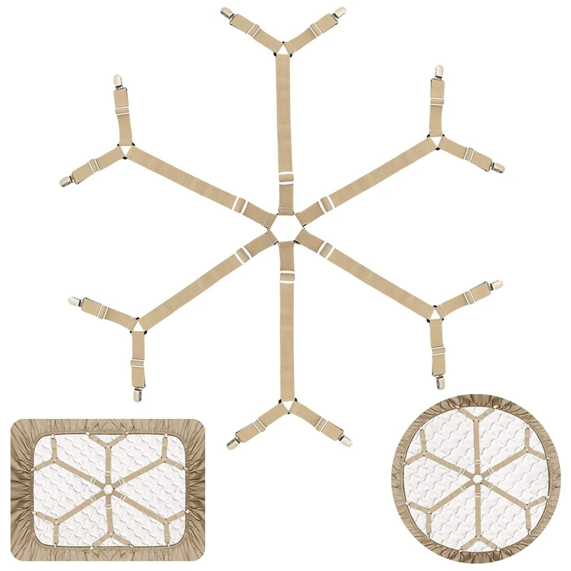 

Bed Sheet Holder Straps Adjustable Elastic Band Fitted Bed Sheet Holder Fasteners Suspenders Clip For Full Size Mattress