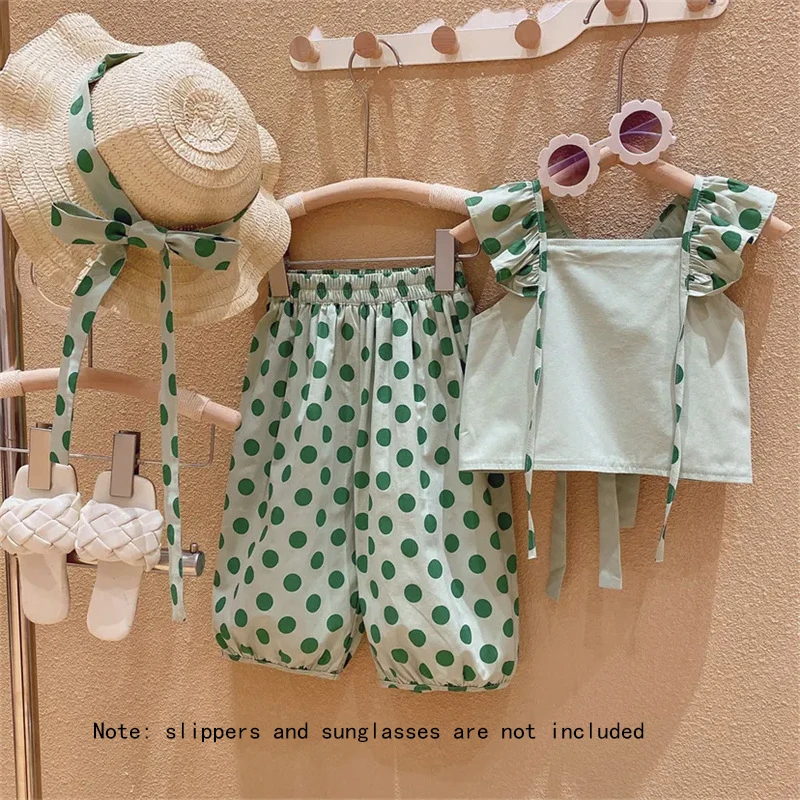 

LZH Children's Clothing Sets 2023 Summer Baby Girls Clothes Short-Sleeved+Pants 2 Piece 2-8 Years Old Kids Clothes Girls Outfits