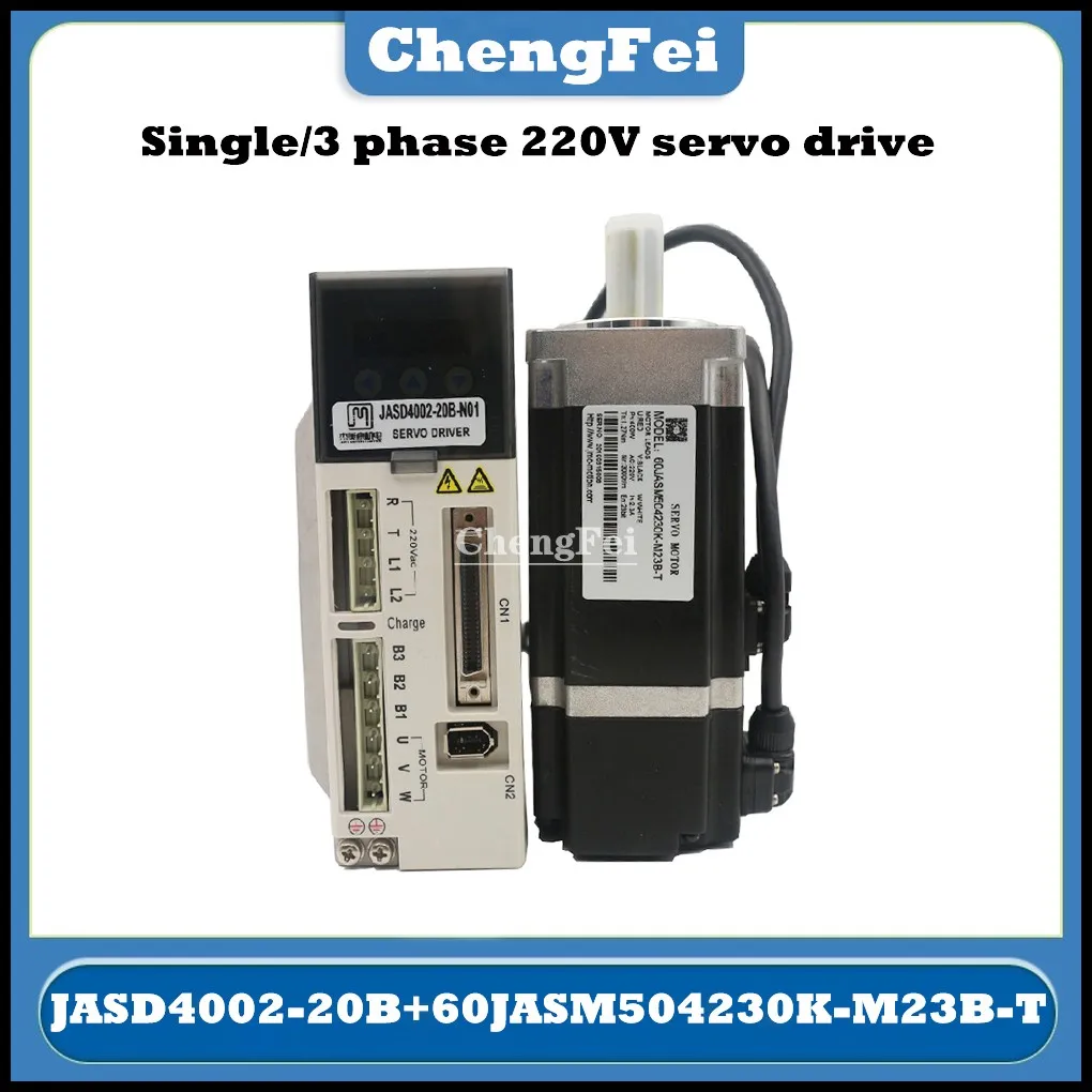 

hot 400W 220V 23Bit Encoder AC Servo Motor & Driver Kit for CNC Router Engraving Cutting Mill JASD4002-20B+60JASM504230K-M23B-T