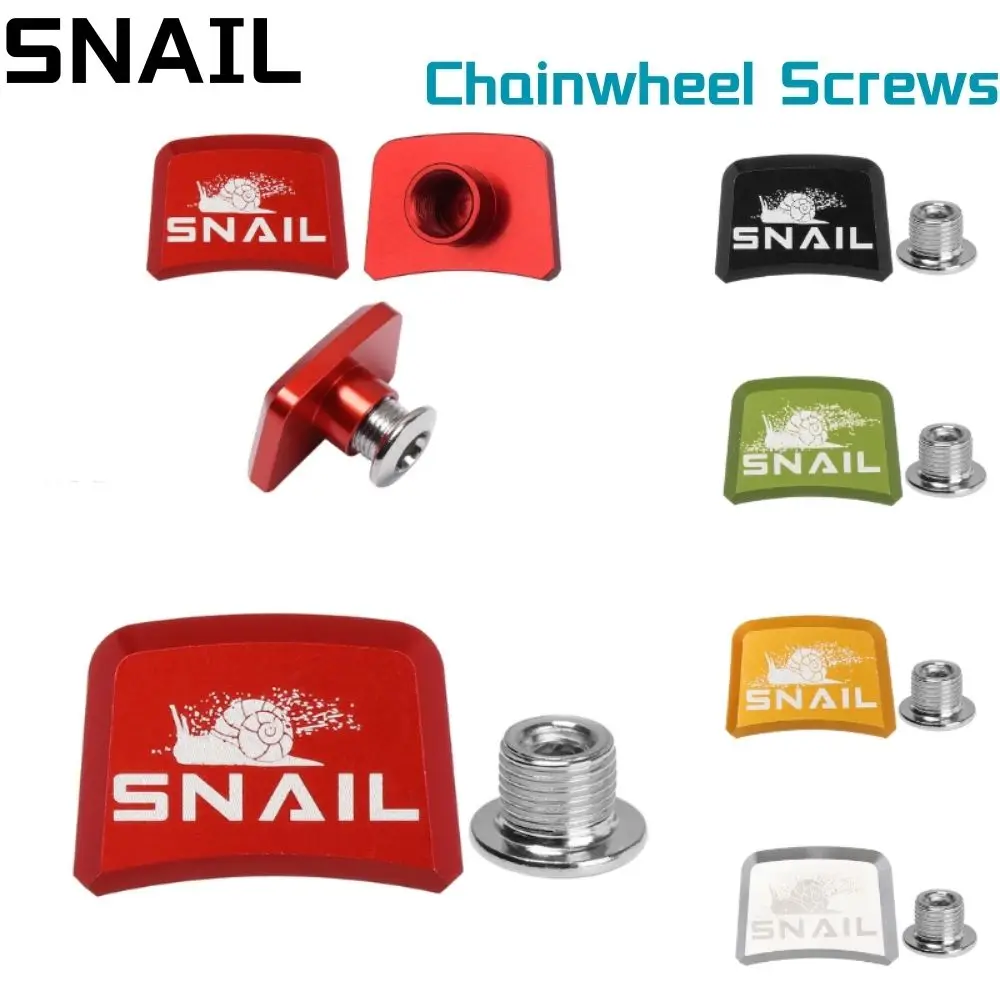 

SNAIL MTB Bicycle Chainwheel Screws 7075 Aluminum Alloy Single Chainring Bolts Road Mountain Bike Disc Screws for Crankset