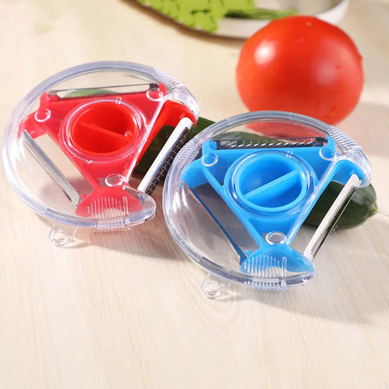 

3In1 Kitchen Tools Fruit and Vegetable Peeler Shredding Tool Stainless Steel Blade Kitchen Gadgets Rotary Switch Blades 9*8.5cm