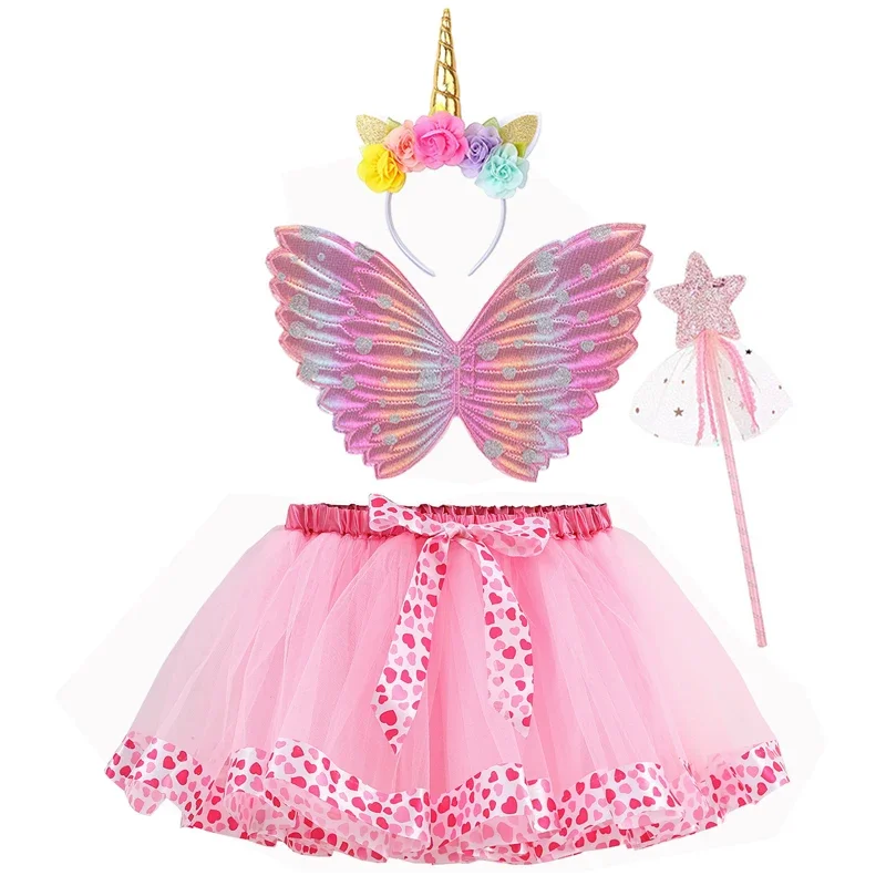 

Юбка-пачка для девочек с единорогом, 4 шт.