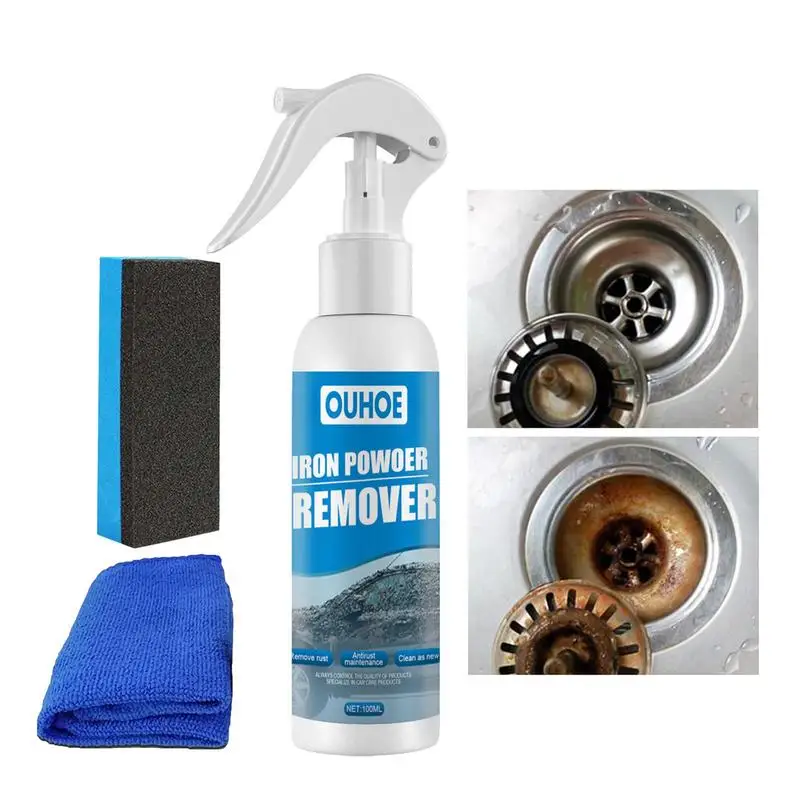 

Iron Powder Remover Rust Dissolver For Metal Rust Removal Spray Prevent Oxidation Effective Rust Removal Neutral Formula For