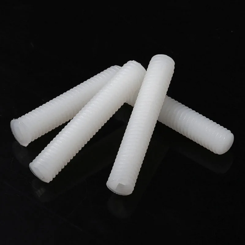 2/20 шт Φ * 5/6 нейлоновый шлицевый болт белая пластиковая резьба плоская головка