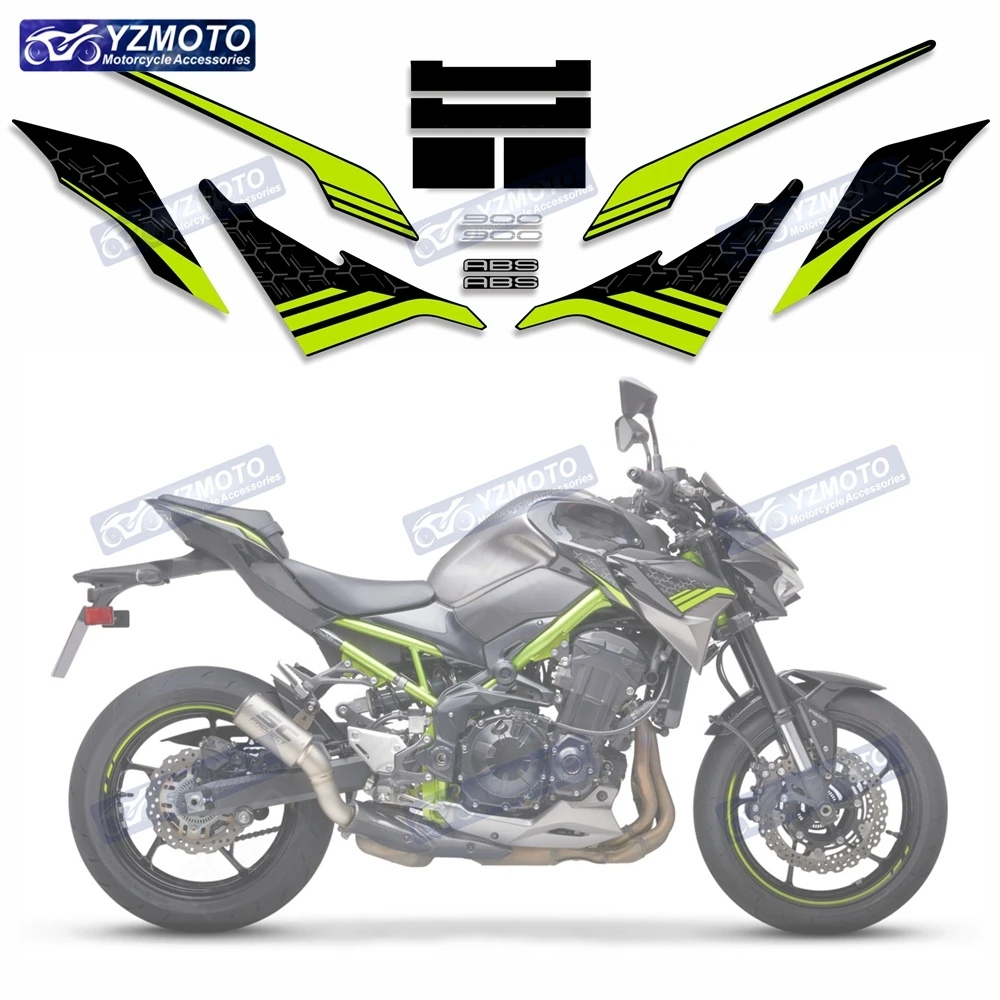 

Для Kawasaki Z900 Z 900 ZR900-F аксессуары для мотоциклов наклейка переводная картинка Защита корпуса декоративные светоотражающие наклейки комплект