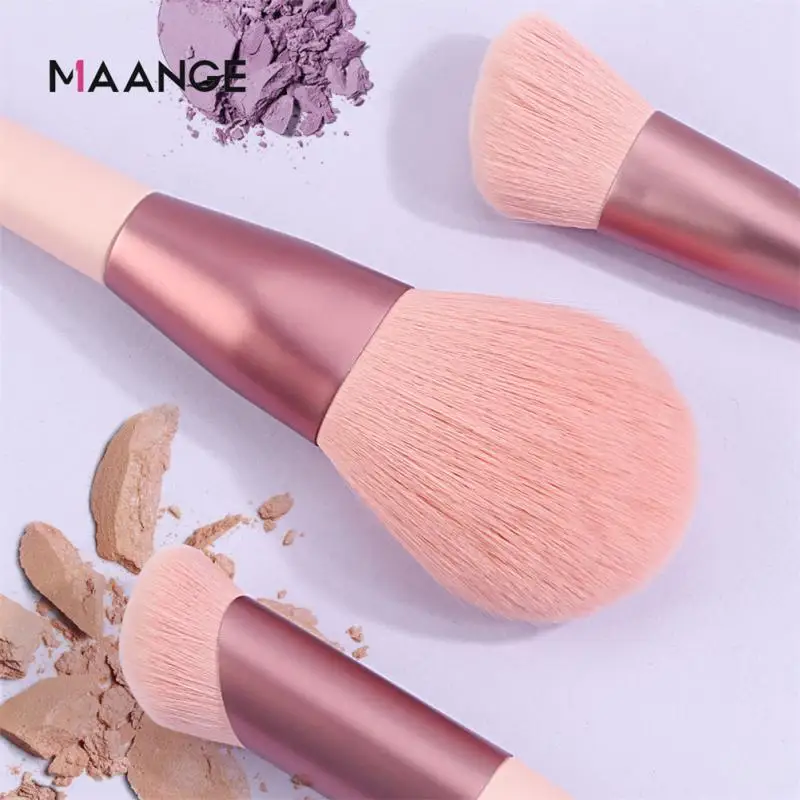 

MAANGE Pink Makeup Brushes Set 12Pcs Cosmetics Powder Eye Shadow Foundation Blush Eyeliner Blending Make Up Brush Beauty Tools