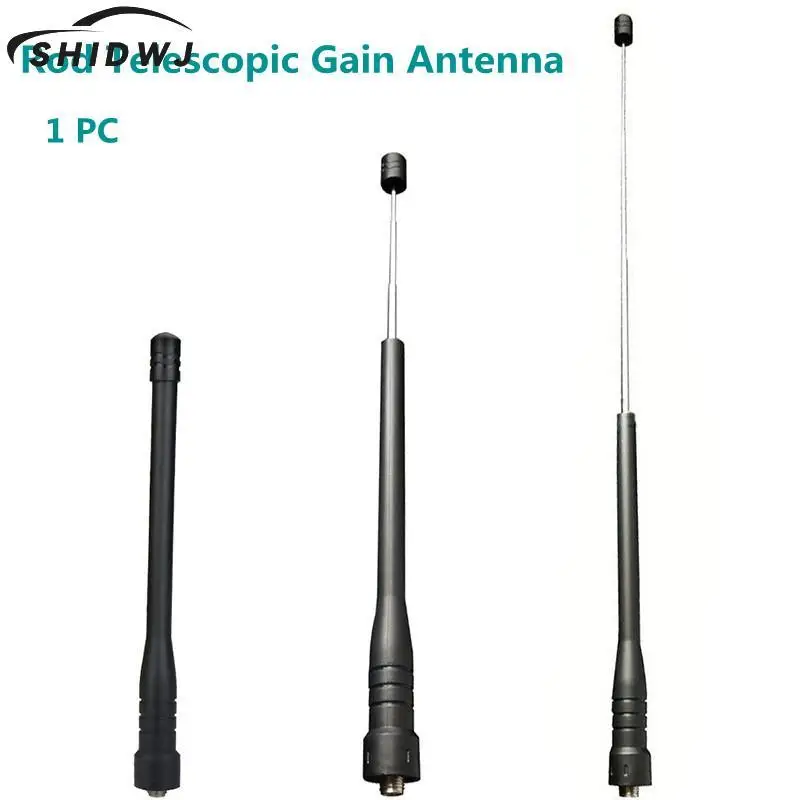 1PC Rod Telescopic Gain Antenna For Baofeng Walkie Talkie Dual Band SMA Female for Baofeng BF-888S, Baofeng UV-5R, Kenwood, HYT