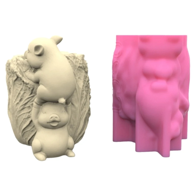 

Силиконовые формы для рукоделия, 3D форма для цветочного горшка, форма для бетона в форме свиньи, форма для вазы «сделай сам»,