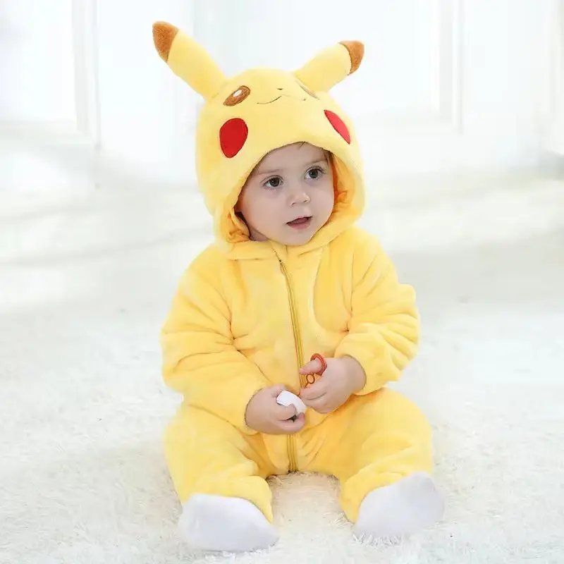 Детский комбинезон Snorlax Pokemon Pikachu милая пижама одежда для новорожденных От 0 до 3