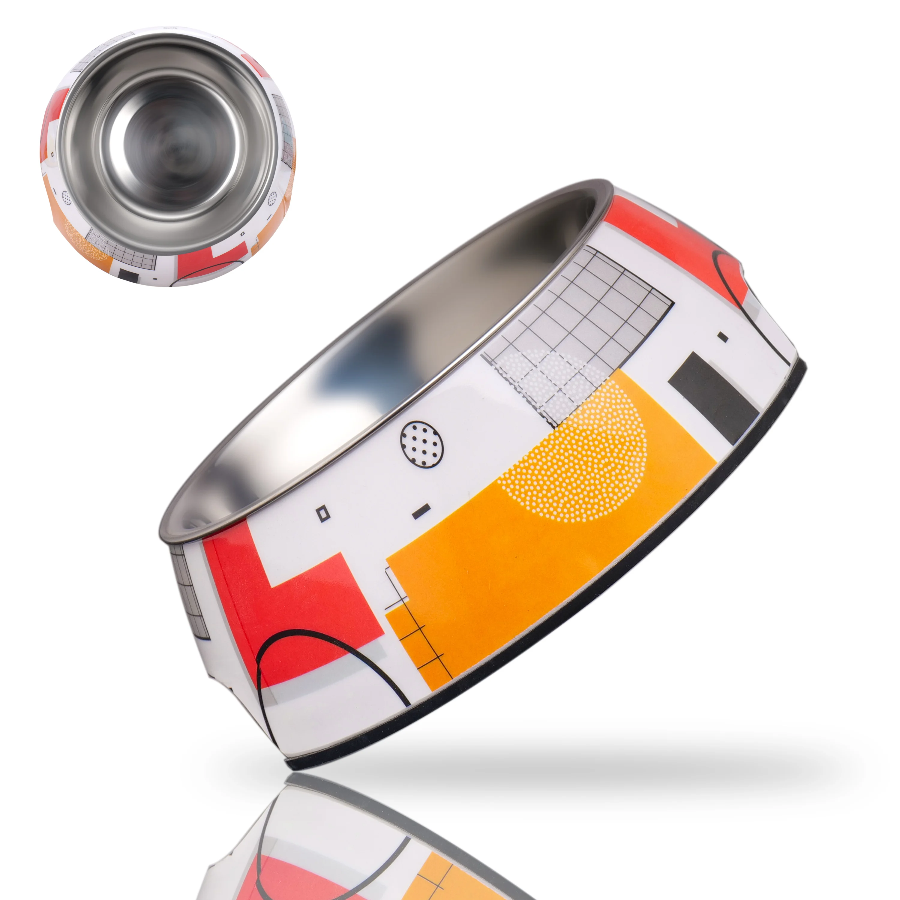 

Anubis Bastet Dog Bowls with Non-Skid Silicone Base,Removealbe Stainless Steel Pet Bowls,No Spill Food and Water Dog Bowl