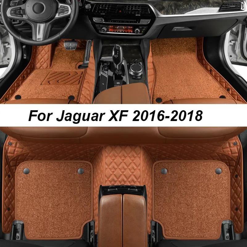 

Custom Luxury Floor Mats For Jaguar XF 2016-2018 NO Wrinkles Car Mats Accessories Interior Replacement Parts Full Set