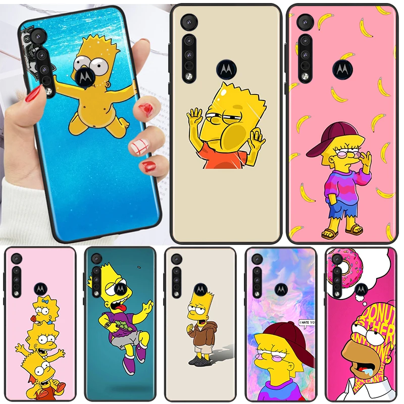 

Kids Disney The Simpsons For Motorola G8 G9 G Edge E7 E20 G60S G50 X30 S30 G71 G51 G22 30 G41 G31 S Power Black Phone Case