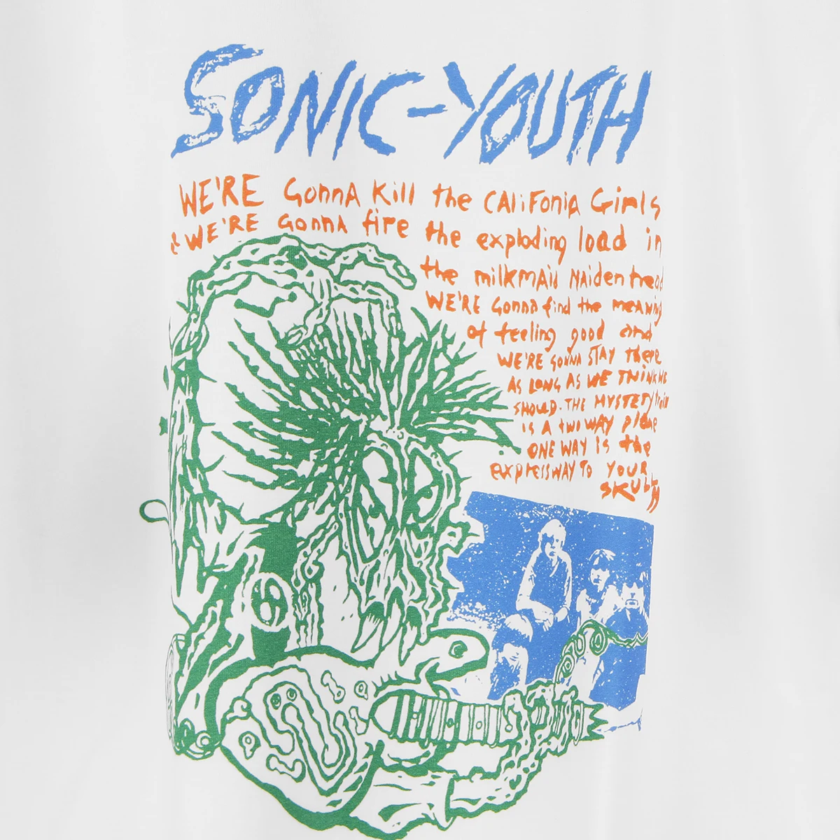 Мужская летняя футболка с короткими рукавами Sonic Youth