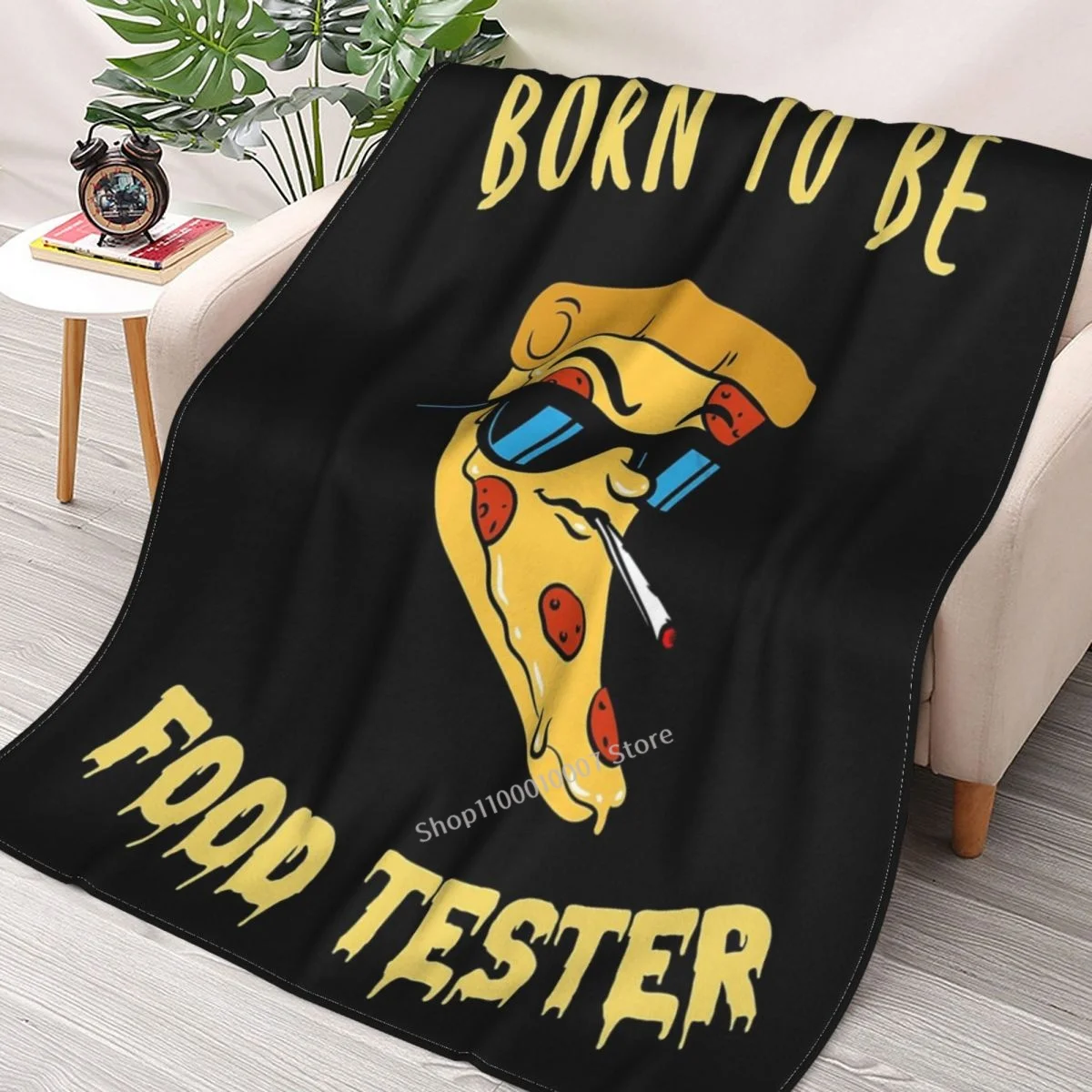 

Born To Be Food Tester Throw Blanket 3D printed sofa bedroom decorative blanket children adult Christmas gift