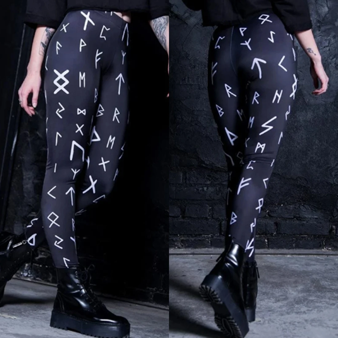 

Леггинсы для йоги 12% спандекс сексуальные черные леггинсы для фитнеса для женщин с цифровым принтом буква, стрелка