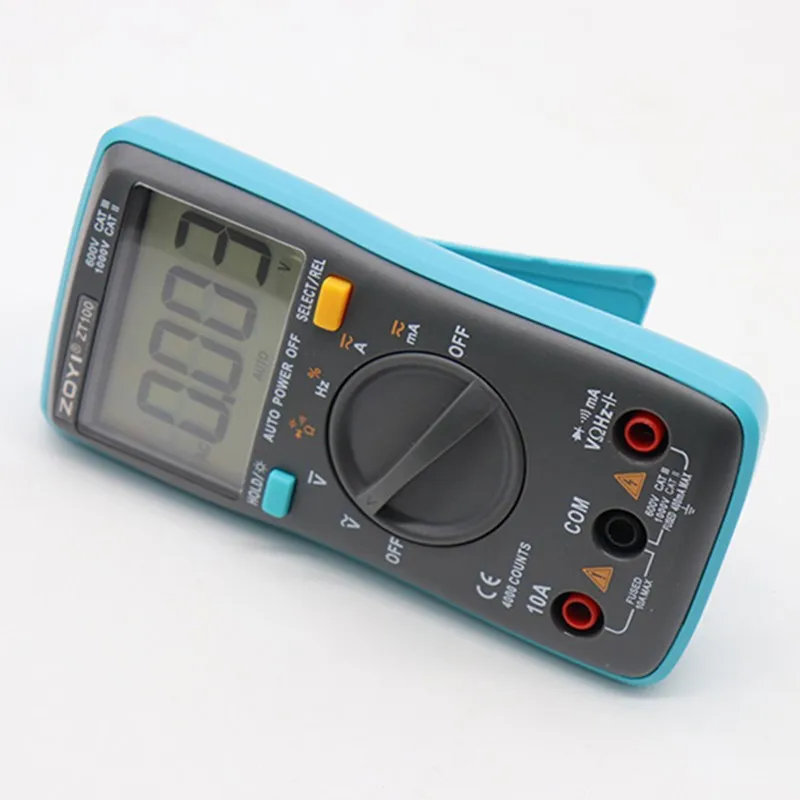 

ZOYI Multimeter Digital Multi Tester Back Light Voltmeter Diode ZT100 dmm transistor tester AC/DC