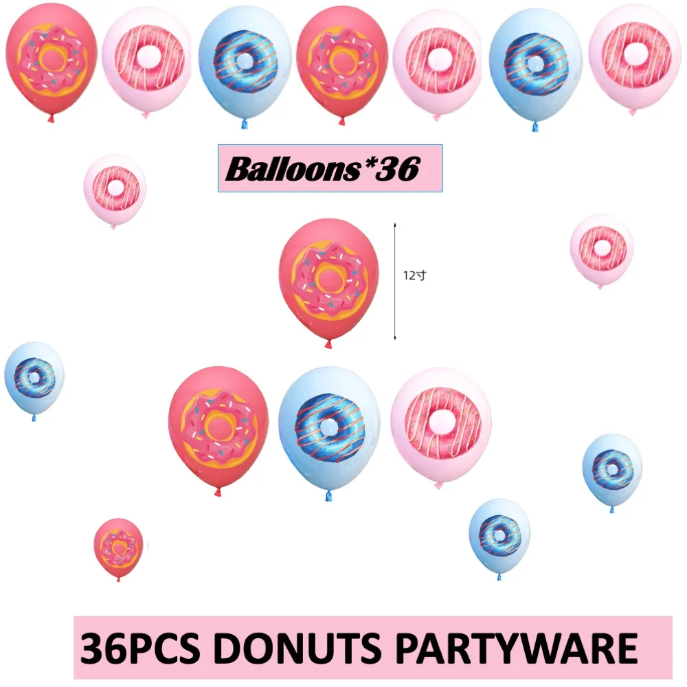 

Sweet Donuts 36pcs Balloons For Decoration Party Supplies For School Home Event Baby shower Wedding Birthday Anniversary College