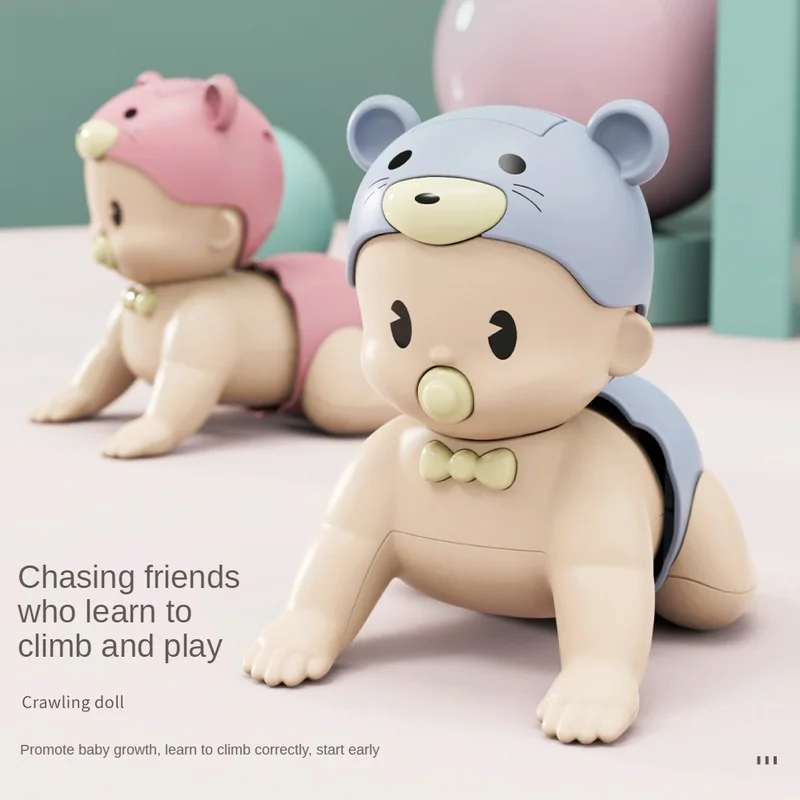 

Милые Электрические Мини-фигурки для ползания, кукла для дома, игрушка, может попеть, ходить, попой, скручивающийся ползание, детские развивающие игрушки, игра для обучения восхождению