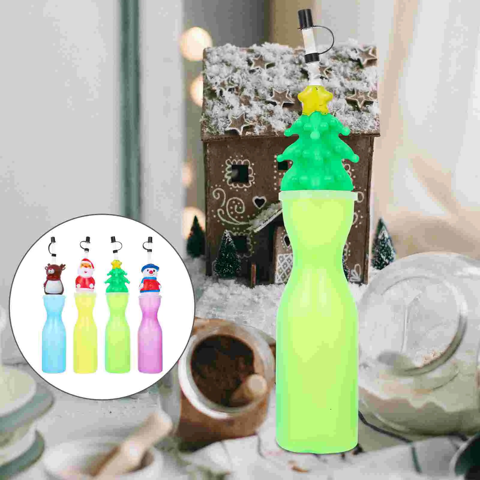 

Christmas Cups Water Cup Cartoon Drinkingkettles Supplies Chritmas Straws Kidsbottle Lids Creative Animals Shaped Tumbler Sipper
