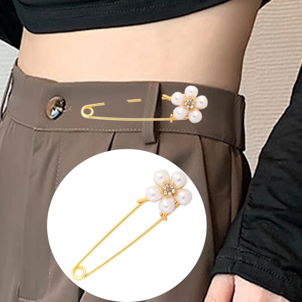 

Trendy Small Daisy Waist Tightening Pins Cute Cartoon Flowers Pants Adjusting Pins Creative Dress Waist Adjustment Buckle