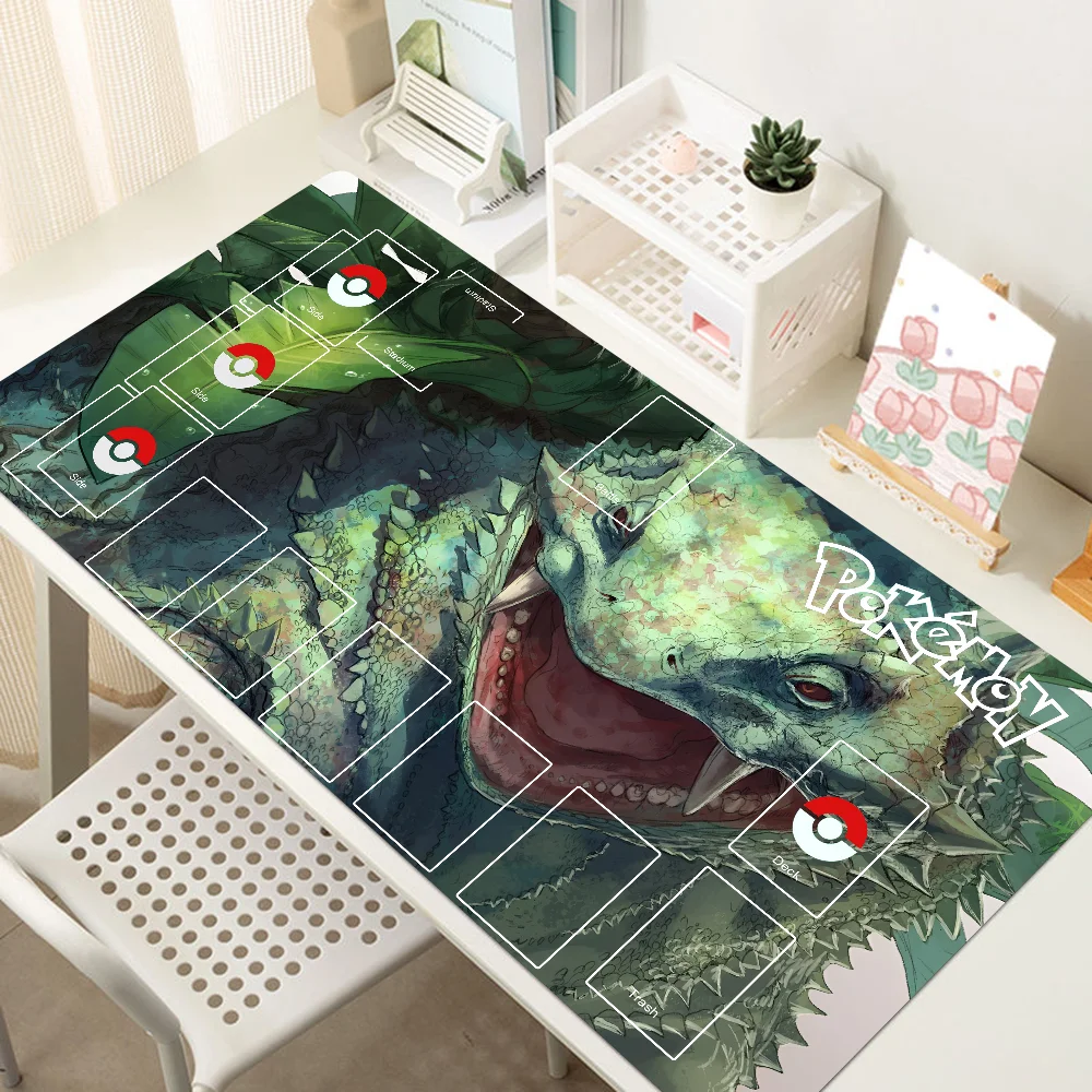 Большой игровой коврик для мыши с рисунком аниме P-Покемон Бульбазавр утолщенный