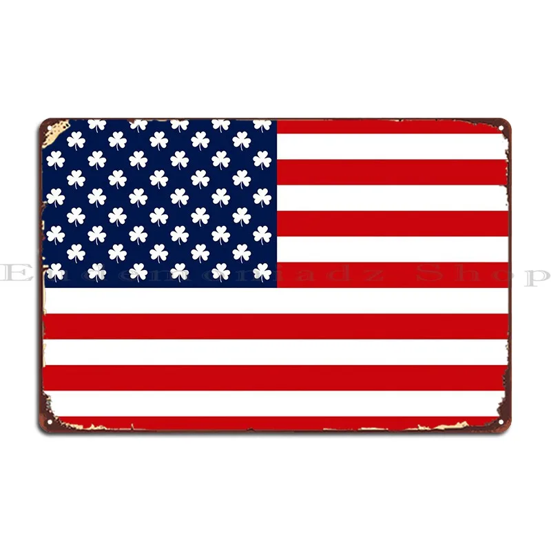 

Ирландский американский флаг США металлический знак кинотеатр винтажный кинотеатр дизайн стены пещера жестяной знак плакат