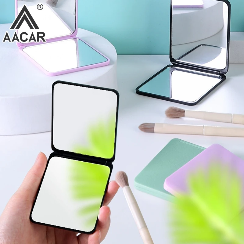 Прямоугольное пластиковое складное зеркало карманное портативное мини-зеркало