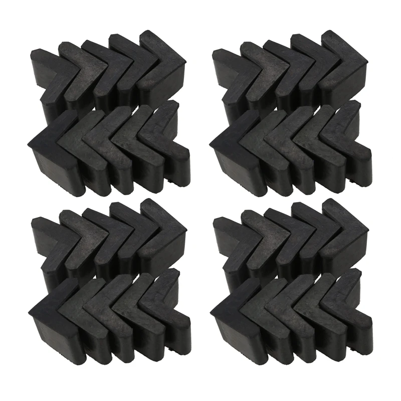 

Rubber L Shaped Angle Iron Foot Pads Covers 40 Pcs Black