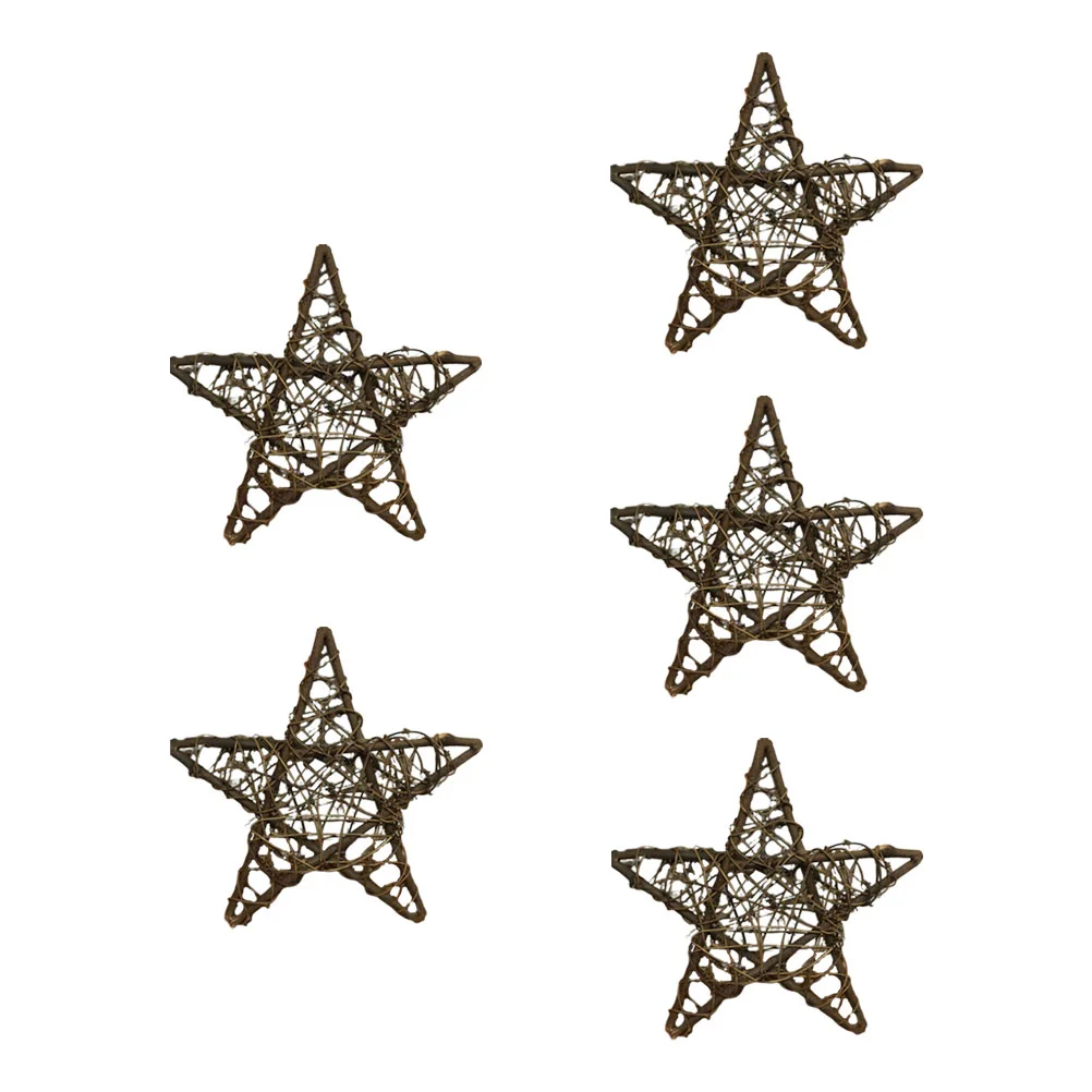 

Star Christmas Rattan Tree Wreath Ornament Topper Wicker Grapevine Natural Door Decorations Vine Stars Decoraiton Hanging