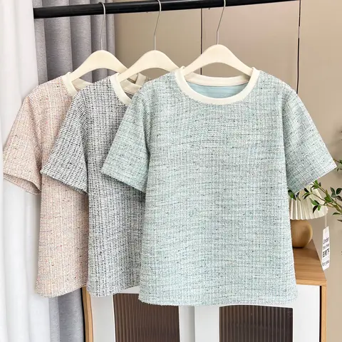 100 кг модный топ темперамент шикарные футболки с короткими рукавами больших размеров повседневная футболка с короткими рукавами для женщин 665