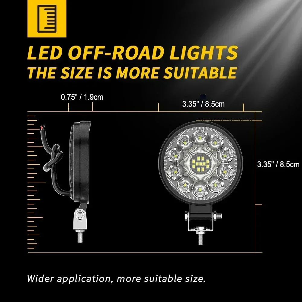 Автомобильный мотоциклетный фонарь для внедорожника 4x4 водонепроницаемый 2/4/8 шт.