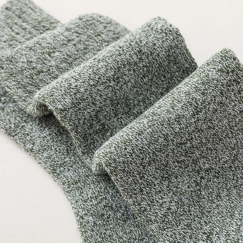 5 Pair Super Thicker Solid Socks Winter Men's Super Thick Warm High Quality Harajuku Retro Snow Casual Antifreeze Socks